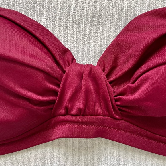 FINAL SALE $9 // J. CREW Burgundy Bikini Top No Underwire Push-Up - Picture 12 of 14